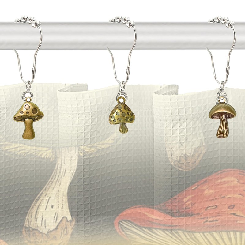 Mushroom Shower Curtain Hooks