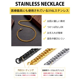 ChainsHouse Kihei Necklace, Men's, Chain Only, Rustproof, Stainless Steel, Silver, Hypoallergenic, Stainless Steel