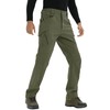 TACVASEN Men's Green Winter Tactical Cargo Pants, Water Repellent, High-Performance,