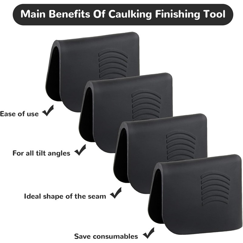 Amaezorx 4Pcs Caulking Tool Set - Plastic Grout Applicator &