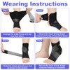 Beugo Ankle Support Brace, Adjustable Ankle Brace Wrap Strap, L