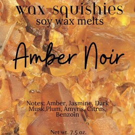 Wax Squishies - 7.5 oz Variety of Scents! Squeeze Wax, Squeezable Wax Melts home fragrance amazing scents:_Amber Noir
