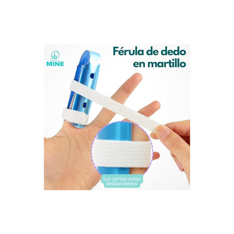 SEVEN MINE Férula de Dedo Tipo Sombrilla Ajustable – Aluminio