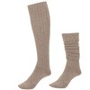 Ribbed Knee High Socks Wool Blended Cozy Long Slouchy Socks
