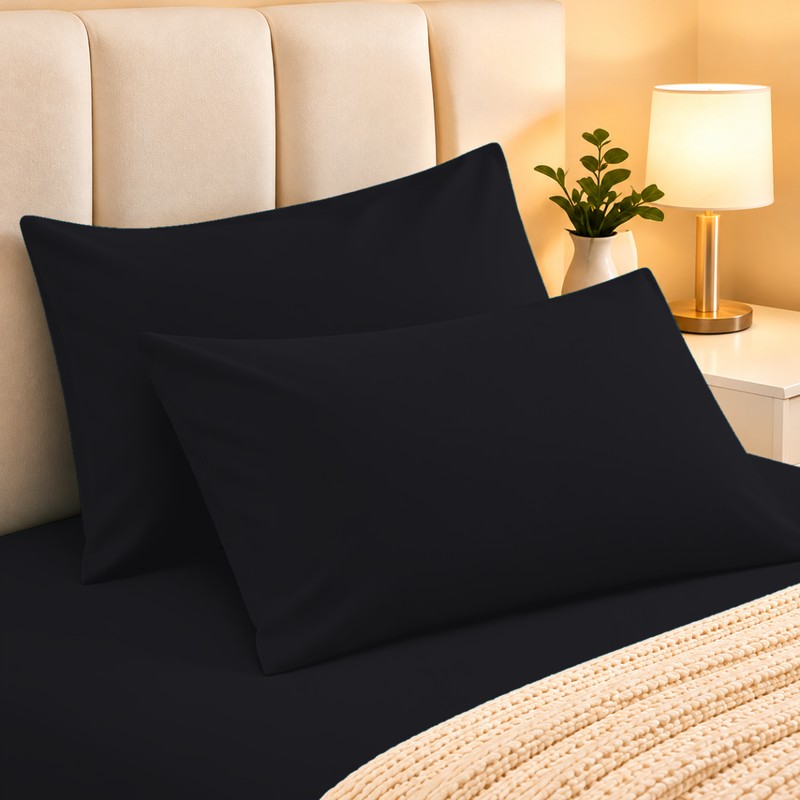 Matte Solid Color Pillowcase for Bedroom – Soft 100% Polyester