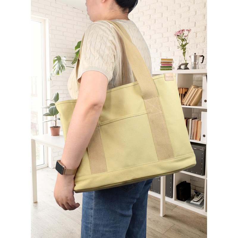 Women's Medium Handbag Canvas Satchel Tote Bag Shoulder Bag Shopper
