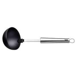 Silit Classic Line Soup Ladle 30 cm, Sauce or Ladle, Ladle with Plastic Monkey, Polished Stainless Steel, Heat-Resistant, Ideal for Coated Pots