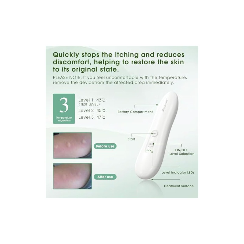 Insect Sting and Bite Relief Electronic Heat Device for After