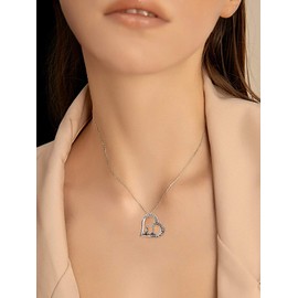 TANGPOET Giraffe Gifts for Women Adult Family Giraffe Necklace for Mother Daughter Pendant 925 Oxidized Sterling Silver Jewelry Valentines Mothers Day Birthday Christmas Gifts for Mom Grandma