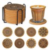 Coasters Cork Wood Pack of 8 Coasters Glasses, Cork Coasters