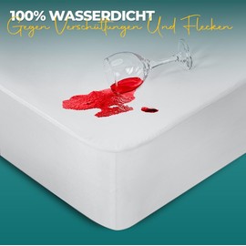 Utopia Bedding Waterproof Mattress Protector, 160 x 200 x 30 cm, for Mattresses up to 30 cm Height, Lightweight and Soft Jersey Mattress Cover with Stretchy Sides - White