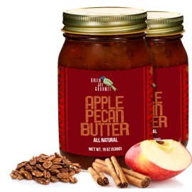 Green Jay Gourmet Apple Pecan Butter - All-Natural, Gluten-Free Fruit Spread - Pecan Apple Butter with Cinnamon - Gourmet Fruit - No Corn Syrup, Preservatives or Trans-Fats - 2 x 19 Ounces
