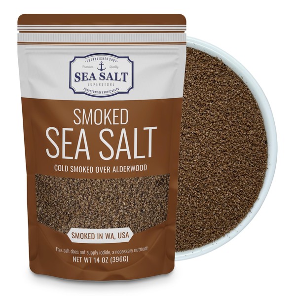 Smoked Sea Salt, Fine Grain Sea Salt Cold Smoked Over