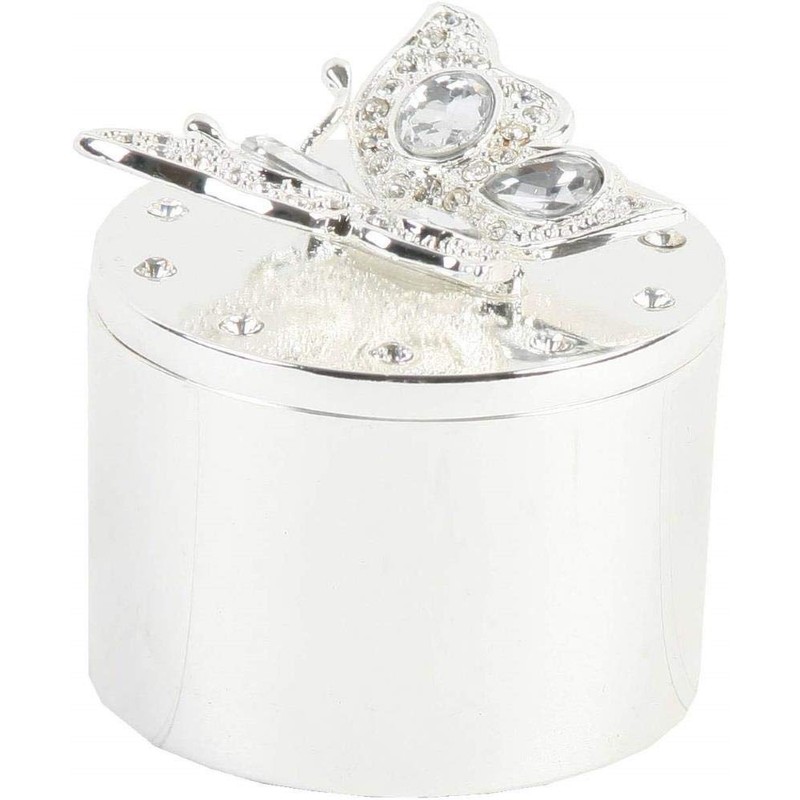 Butterfly and Crystals Trinket Box New & Boxed