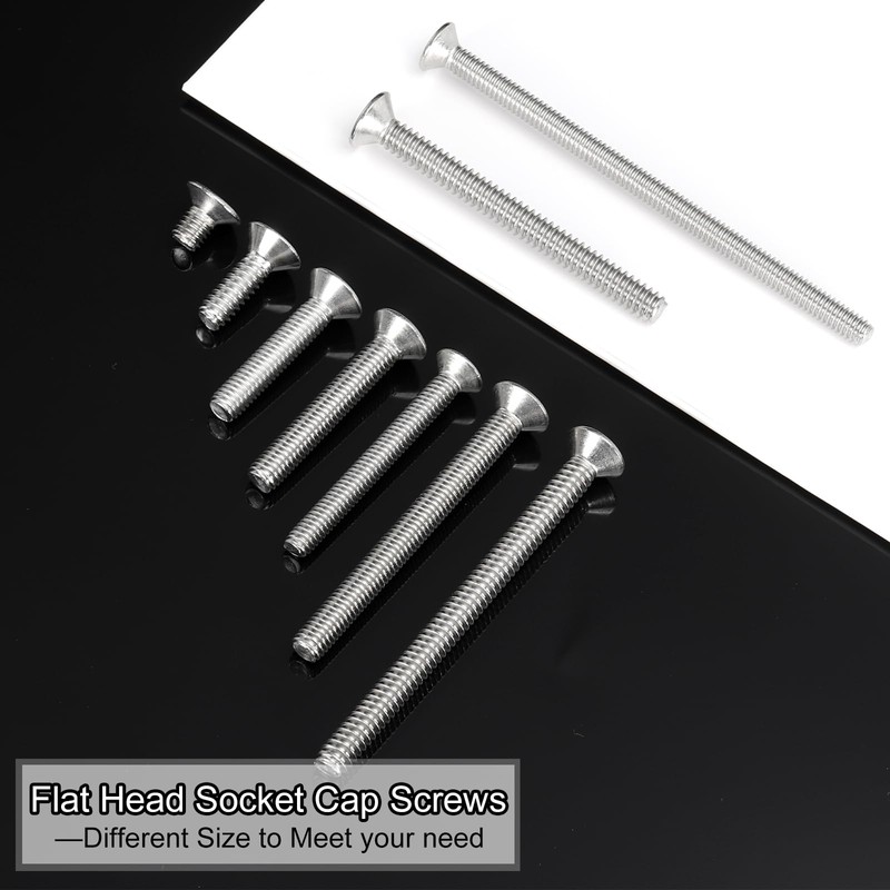 PATIKIL #8-32 x 1 Inch Flat Head Socket Cap Screws