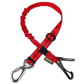 AUBELL Dog Seat Belt for Car,Updated 3-in-1 Adjustable Reflective Bungee Heavy Duty Dog Car Harness Tether with Clip Hook Latch & Buckle,Swivel Zinc Alloy Carabiner,Red