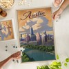 Lantern Press Austin, Texas, Lithograph, City Series, 1000 Piece Jigsaw
