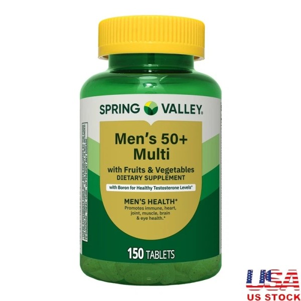Men's Multivitamin 50 Plus Support Immune Heart Joint Brain Energy