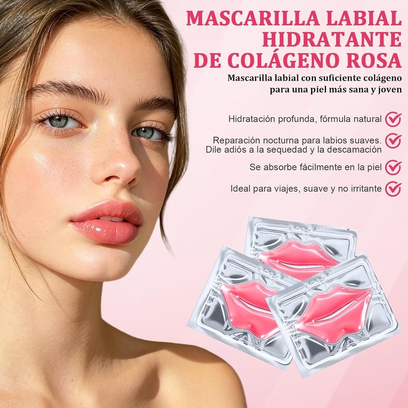 30PCS Mascarilla Labial de Colágeno, Mascarilla Labial Hidratante