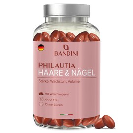 Bandini® Haare & Nägel 90 Softgels für 3 Monate | Nahrungsergänzungsmittel mit Omega-3, Vitaminen und Mineralstoffen | Stärkung von Haaren und Nägeln, Wachstum und Volumen | Unterstützung für starkes