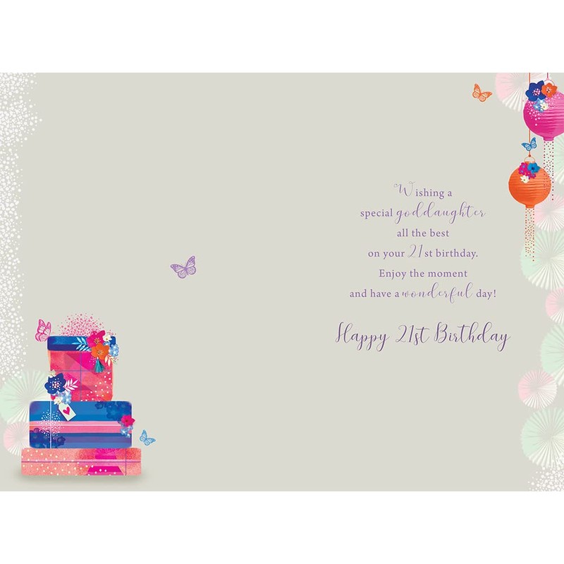Birthday Wishes Goddaughter 21st 21 Today Happy Birthday Card Lovely