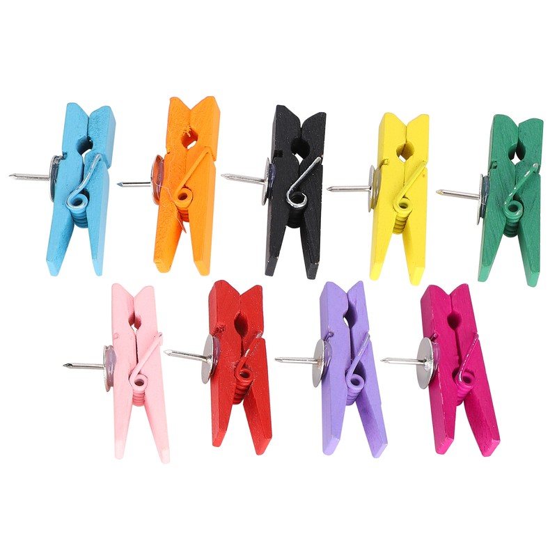 100pcs Push Pins Clips Small Mini Colorful Picture Photo Clips
