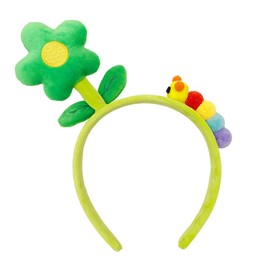 Aublinto Sunflowers Headband for Christmas Party Cute Headband Decorative Headband Flowers Daisy Headband Caterpillar Headpiece Women's Headband Hair Accessories
