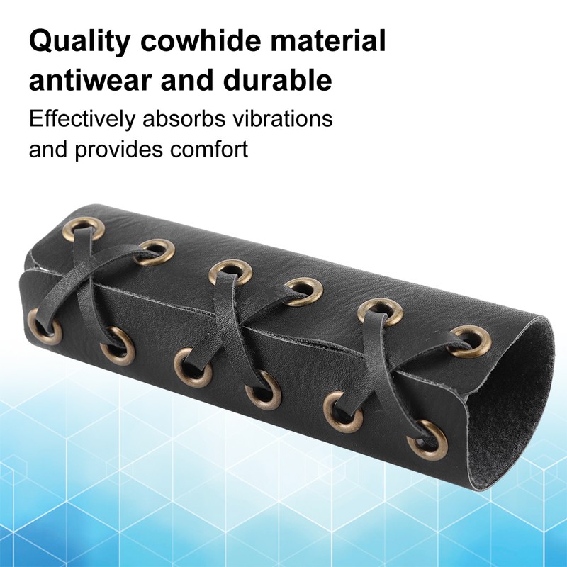 2pcs 7/8in 22mm Handlebar Cover Retro Cowhide Hand Grip Skin