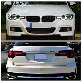 X AUTOHAUX Car Door Edge Guards Strip 3/4in 20mm Wide 16.4ft 5m Length Red