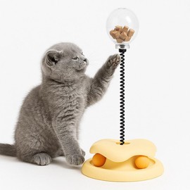 Interactive Cat Toy with Treat Dispenser – Keep Your Kitty Engaged & Rewarded! (Green)