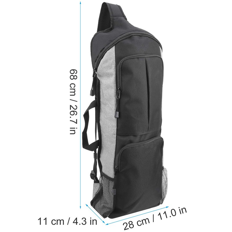 Yoga Bag Dark and Grey Multi‑Function Oversized Yoga Mat Backpack