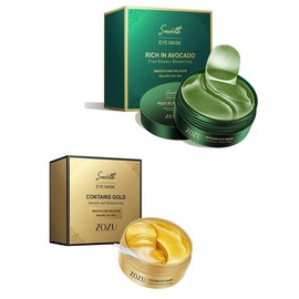24K Gold Collagen Eye Mask And Retinol - 60 pcs per box Moisturizing Eye Mask, Reduce Wrinkles and Puffiness, Beauty Anti-Wrinkle Personal Eye Care Products, Create Bright, Youthful Eyes - Skincare Essentials:_Yellow