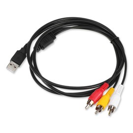 Zelphvt USB to RCA Cable 5ft USB Male to RCA Male Stereo Audio Cable Converter USBs RCAs Audio Cables for DVDs Digital Cameras Camcorder Connecting TV Speaker Power Amplifier