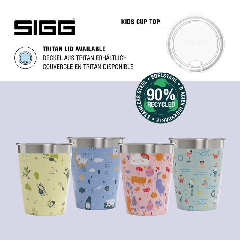 SIGG Children's Stainless Steel Cup Set Daydream (4 x 0.35