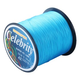 ANGRYFISH 4 Strands Super Strong Braided Fishing Line- Less Expensive -Zero Stretch -Small Diameter-Suitable for Novice Fishermen(Blue,18LB/0.14MM-500YD)