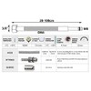 40cm Long M8 x 3/8" Inch BSP Flexible Tap Connector