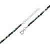 Silvershake 2MM Petite Compressed Turquoise Gemstone Bead 925 Sterling Silver