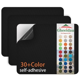 Gheeidau Canvas Repair Patch 9×11 Inch 3Pcs Waterproof Self-Adhesive Fabric Repair Patch for Tents,Boat Cover,Pop Up Canopy,Patio,Bags,Car Seats,Sofas,Furniture Cover(Black)