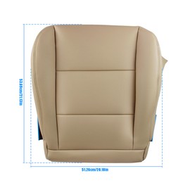 Thomletha Artificial Leather Car Driver and Passenger Side Bottom and Top Lean Back Seat Cover 4Pcs Replacement for Land Cruiser 1998-2007 Tan