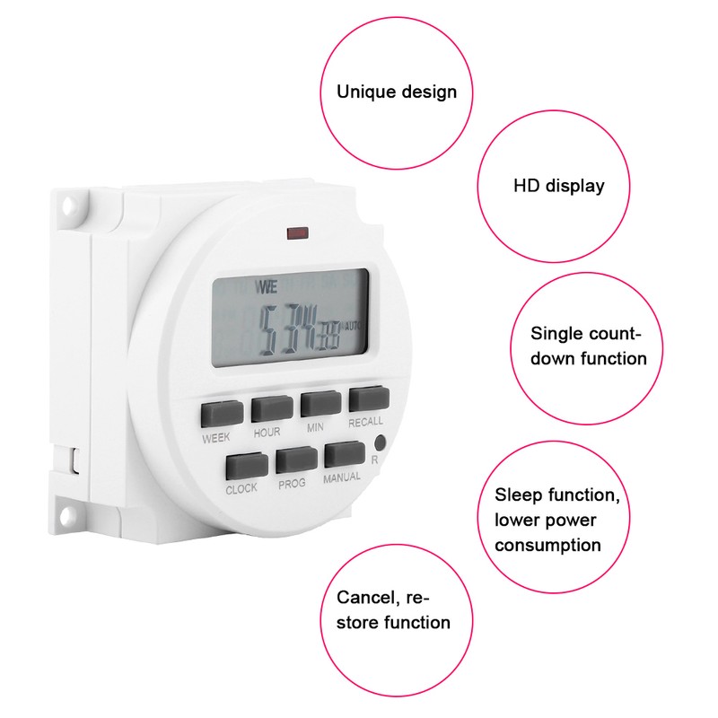 Digital Electric Durable Programmable Smart Control Switch Timer(110V)