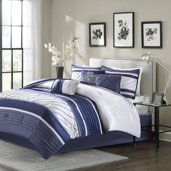 Madison Park Blaire Cozy Comforter Set-Luxurious Faux Silk Traditional Pieced