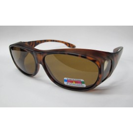 prorx Polarized Fit Over Sunglasses  Cover Glasses  brown  Mens Women