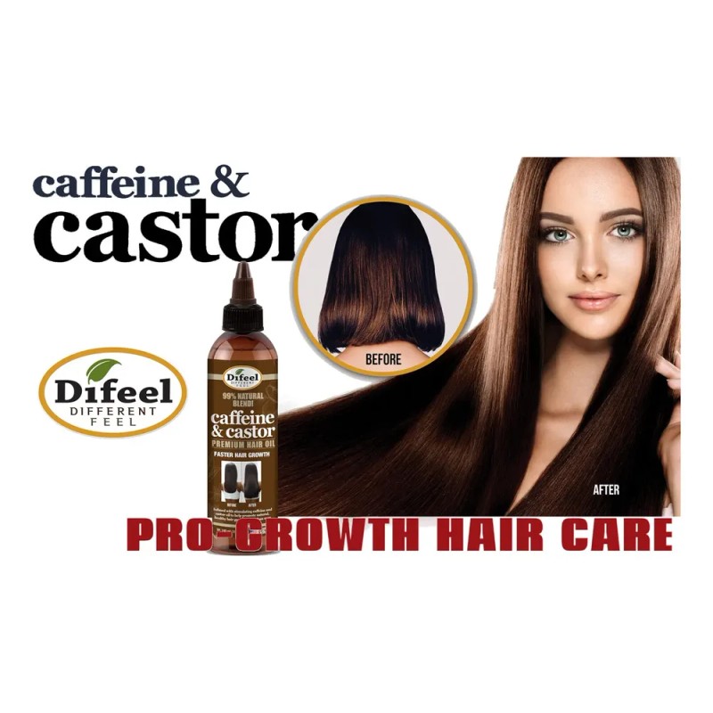Aceite Capilar Difeel Premium 99% Natural Con Cafeína Y Rici