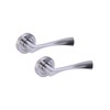 HANDLEZONE® Zena Lever On Round Rose Door Handles, Internal Passage