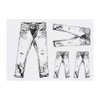 4 x 'Faded Jeans' Temporary Tattoos - Water Resistant, Skin-Safe,