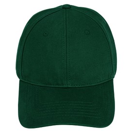100% Cotton Structured Baseball Cap - Adjustable (Up to XL), Large Baseball cat, Big Trucker hat for Big Head 24“-26.5” Green