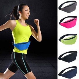 Fanny Pack for Men and Women Sports Bag Casual Messenger Outdoor Bag Plain Lightweight Foldable Travel Sports Zipper Waist Bag Shoulder Bag Chest Bag, Green