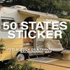 Gunjovi RV State Visited Travel USA Map Vinyl Sticker -