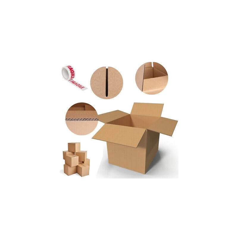 Corrugated Cardboard Shipping Boxes Pack of 25 Brown Packaging &
