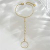 JotCa Hand Chain Bracelet for Women Dainty 18K Gold Plated